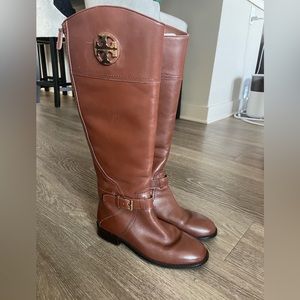 Tory Burch brown riding boots